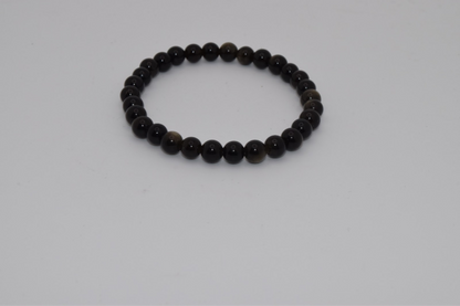 Gold Obsidian Bracelet 6mm