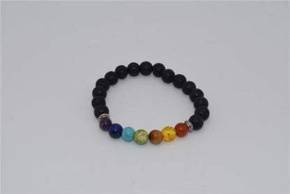 Chakra Lava Stone Crystal Bracelet