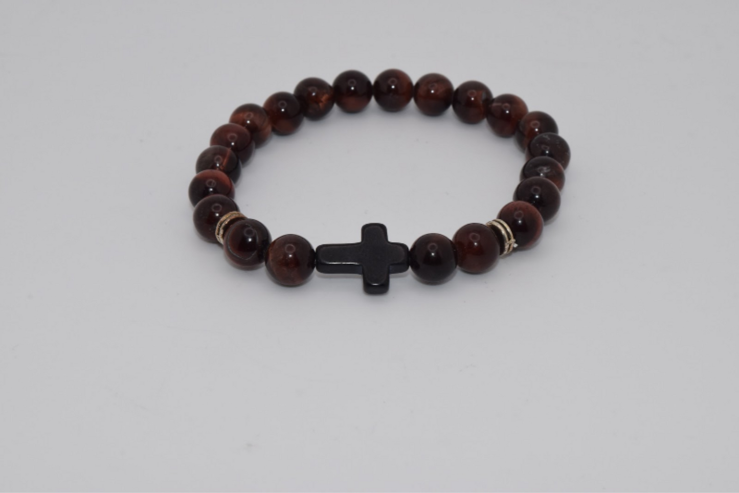 Braided Cross Beaded Bracelet - 8mm Coco