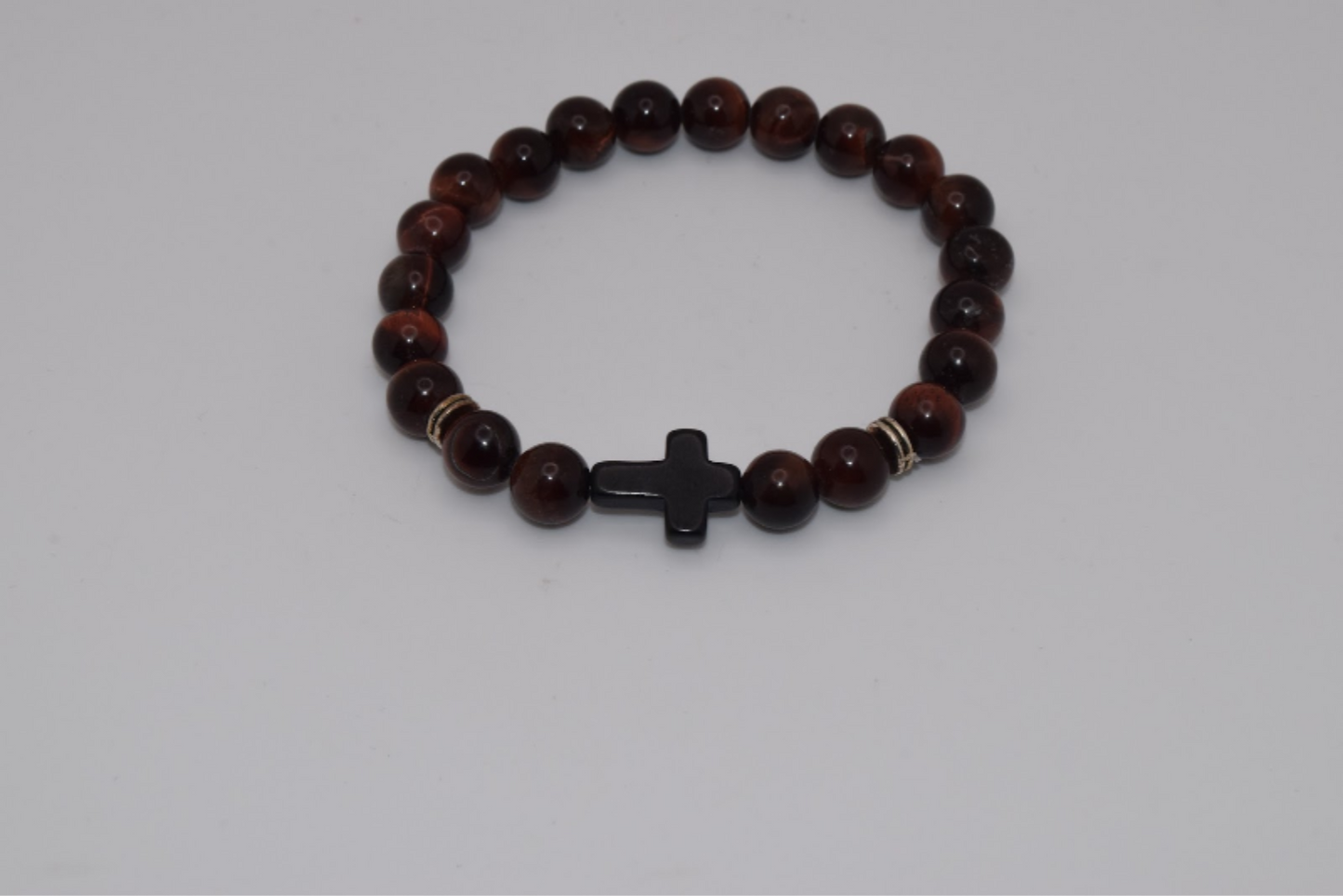 Braided Cross Beaded Bracelet - 8mm Coco