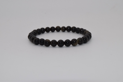Gold Obsidian Bracelet 6mm