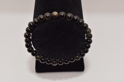 Gold Obsidian Bracelet 6mm