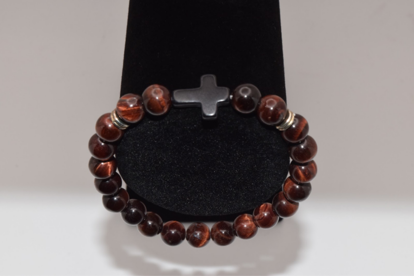 Braided Cross Beaded Bracelet - 8mm Coco