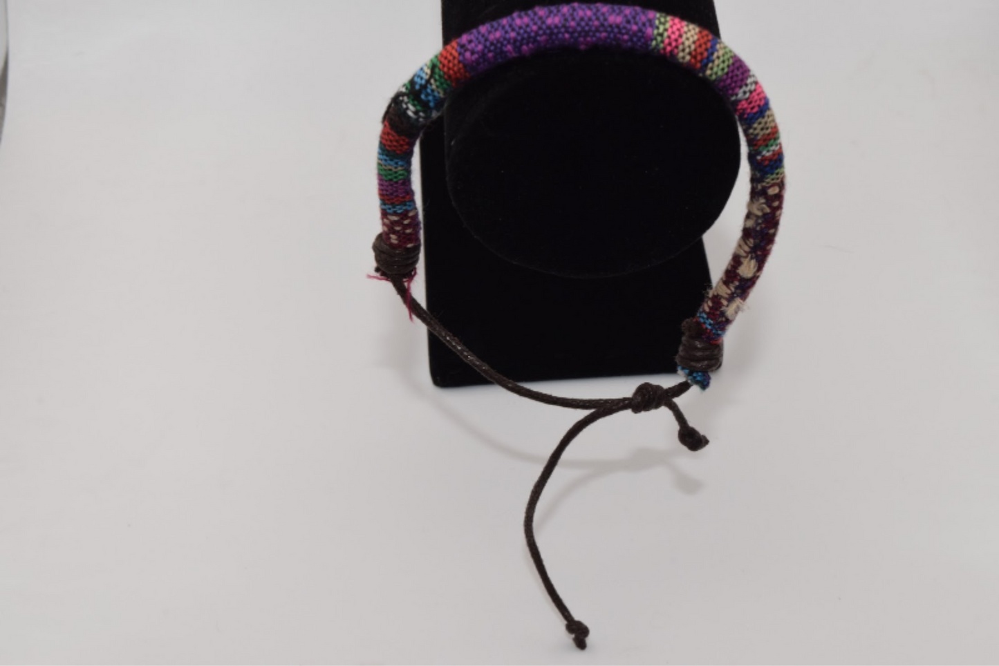 Purple Multi Colored Fabric Bracelet