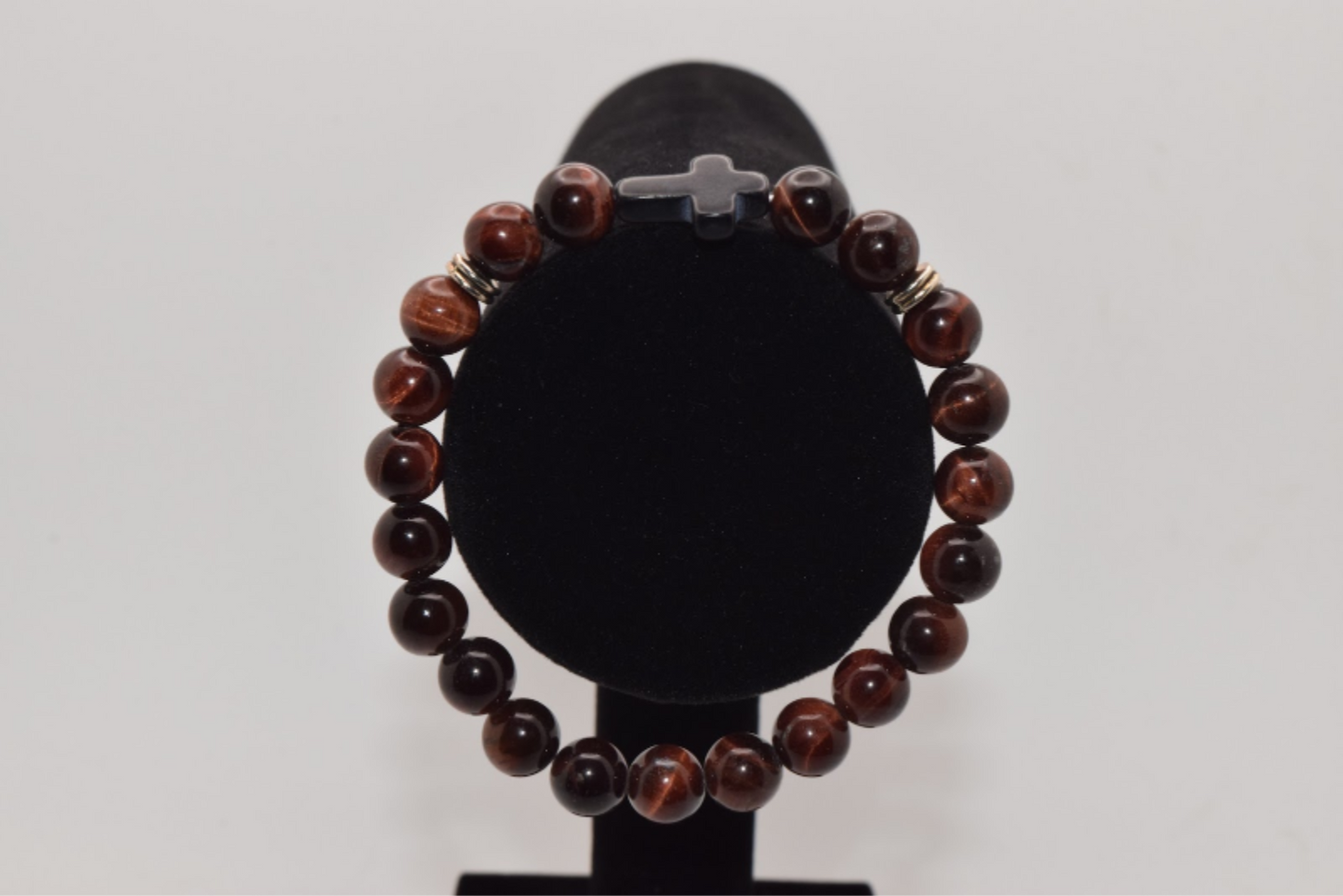 Braided Cross Beaded Bracelet - 8mm Coco