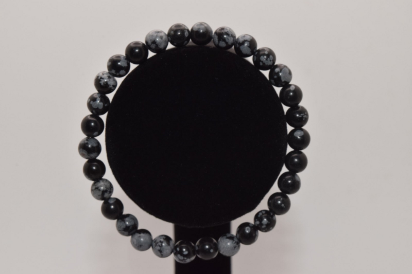 Black Snowflake Bracelet 6mm