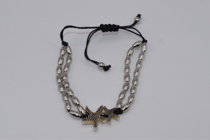 Starfish Metal Beaded Bracelet