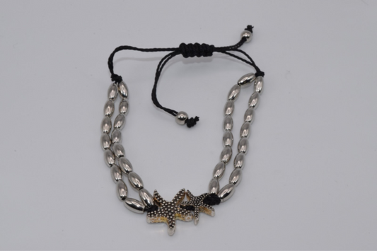 Starfish Metal Beaded Bracelet