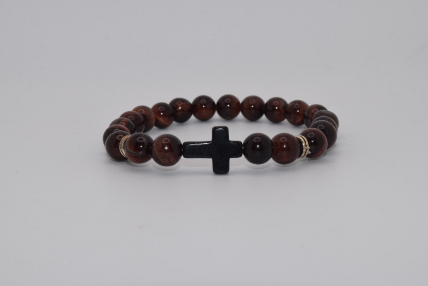 Braided Cross Beaded Bracelet - 8mm Coco